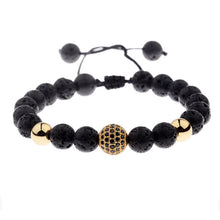 Load image into Gallery viewer, Beaded Bracelet Gold/Black