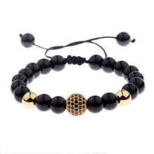 Load image into Gallery viewer, Beaded Bracelet Gold/Black