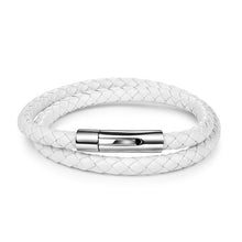 Load image into Gallery viewer, Leather Bracelet Dark Blue