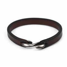 Load image into Gallery viewer, Black/Brown  Leather Hook Bracelet