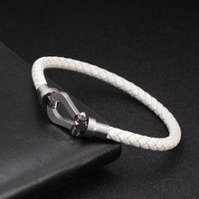 Load image into Gallery viewer, White Leather Bracelet