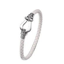 Load image into Gallery viewer, White Leather Bracelet